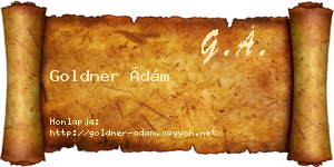 Goldner Ádám névjegykártya